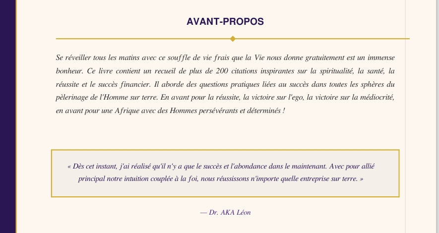 Vivre l'abondance tous les jours de l'année — Dr. AKA LÉON – Image 3