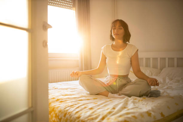 meditation et lumiere du matin